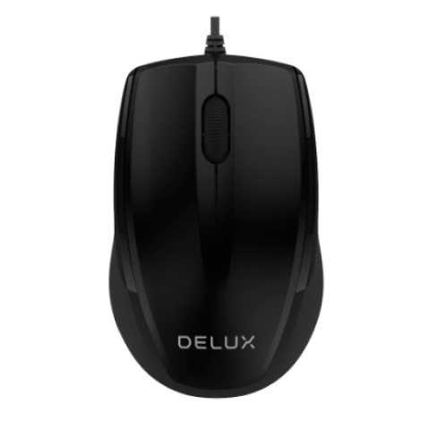 Мышь проводная Delux DLM-321OUB, USB, черный