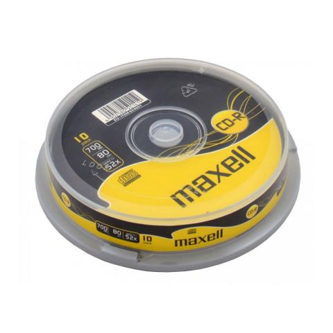 Диски записываемые CD-R, 80 XL 10SP 52X, 10 шт на шпинделе, MAXELL
