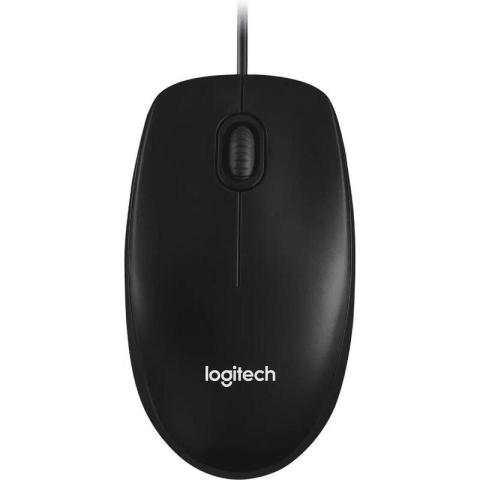 Мышь проводная Logitech M100, USB, черный (910-006652)