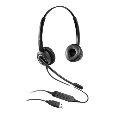 Гарнитура проводная бинауральная, VT6200-D USB
