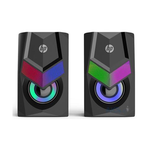 Колонки HP DHE-6000, 6Вт, USB, 3.5 Mini Jack, RGB, длина кабеля 1,5м, черный