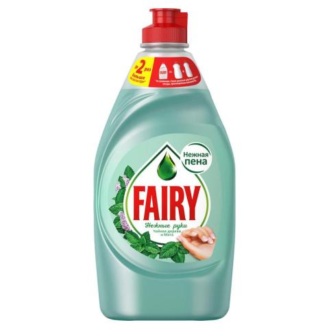 Средство для мытья посуды Fairy Нежные руки Чайное дерево и мята, 450 мл
