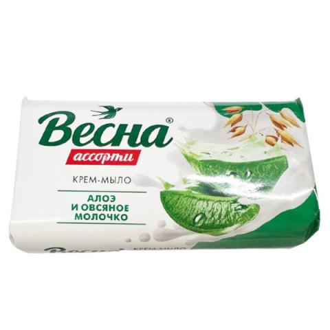 Мыло туалетное Алоэ и Овсяное Молочко, 90Г, ВЕСНА