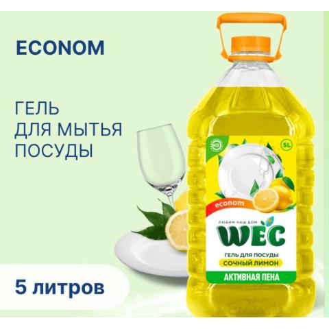 Средство моющее гель для посуды Econom, 5л, WEC