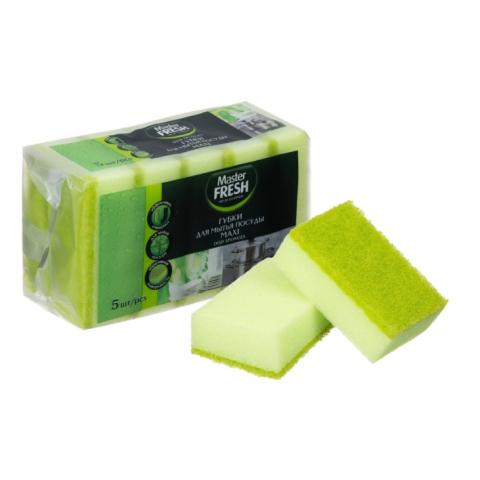 Губка для посуды, 5 шт, MAXI, Master FRESH