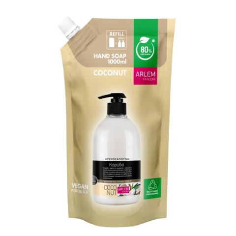 Мыло жидкое Arlem Refill Кокос, в мягкой упаковке, 1000 мл, Farcom