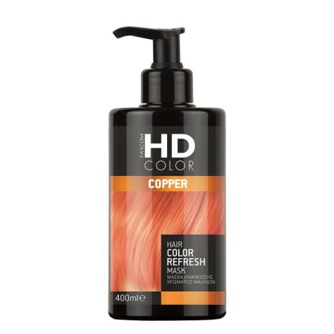 Маска для волос тонирующая Farcom HD Color Refresh Copper (медный), 400 мл