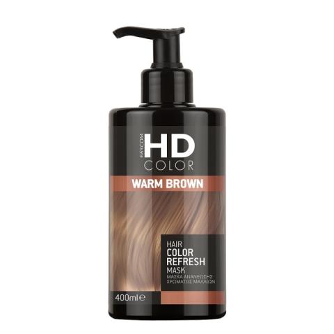 Маска для волос тонирующая Farcom HD Color Refresh Warm Brown (коричневый), 400 мл