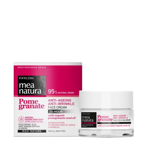 Антивозрастной крем против морщин MEA NATURA POMEGRANATE 24Н, 50 мл