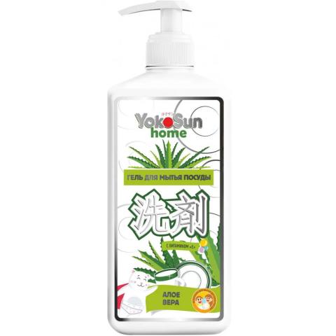 Средство для мытья посуды Yokosun гель, алоэ вера, 1л