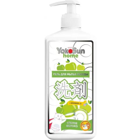 Средство для мытья посуды Yokosun гель, спелое яблоко, 1л