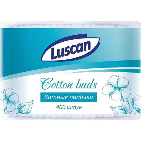 Ватные палочки 400 шт, п/э пакет, Luscan