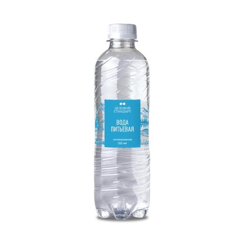 Вода питьевая Деловой Стандарт без газа, 0,5л, ПЭТ