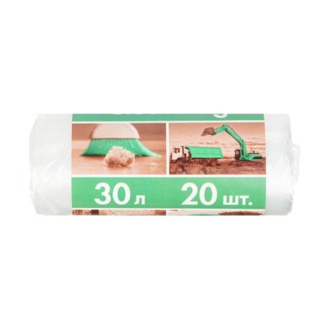 Мешки для мусора 30л, 20шт, 10мкм, прозрачный, Концепция быта