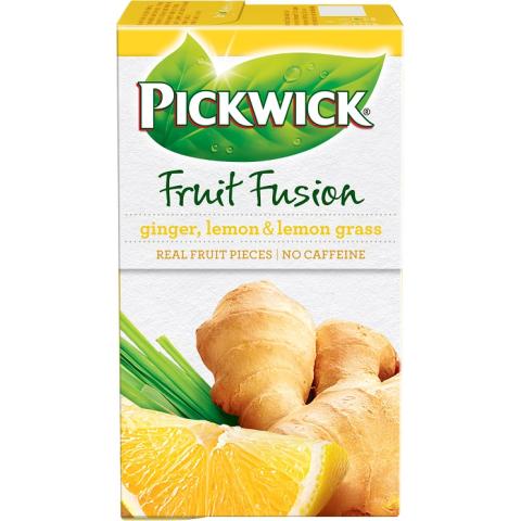 Чай травяной Pickwick Fruit Fusion имбирь-лемонграсс, пакетированный, 20 пак.