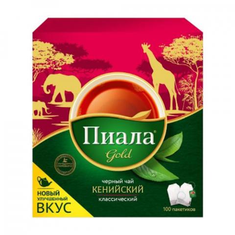 Чай черный Пиала Gold кенийский, 100х1,8г, в пакетиках
