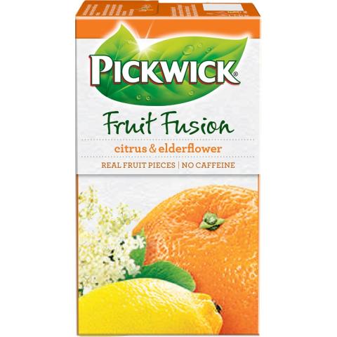 Чай травяной Pickwick Fruit Fusion цитрус-бузина, пакетированный, 20 пак.