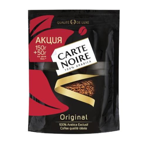 Кофе растворимый Carte Noire, 150+50г, вакуумная упаковка