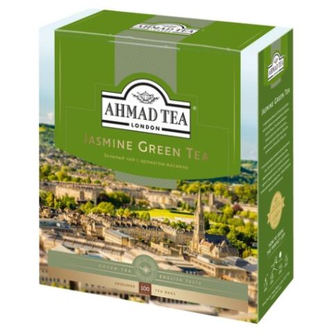 Чай зеленый Ahmad Jasmine Green Tea (Зеленый чай с жасмином), 100х2г, в конвертах из фольги