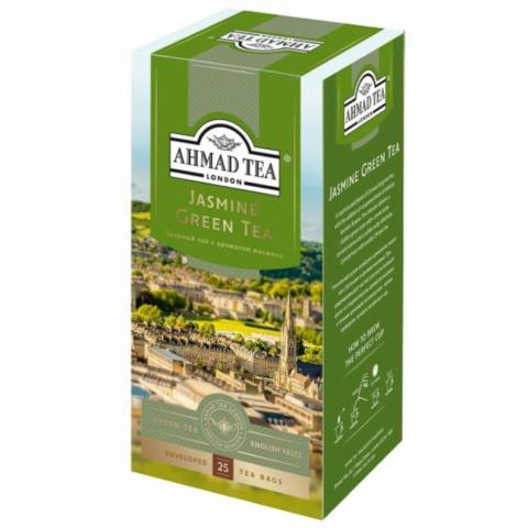 Чай зеленый Ahmad Jasmine Green Tea (Зеленый чай с жасмином), 25х2г, в конвертах из фольги