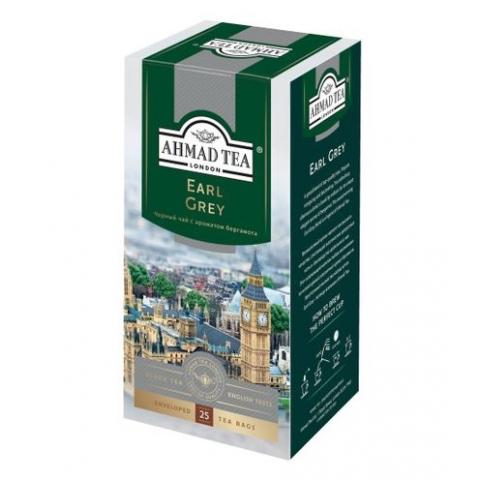 Чай черный Ahmad Earl Grey со вкусом и ароматом бергамота, 25х2г, в конвертах из фольги