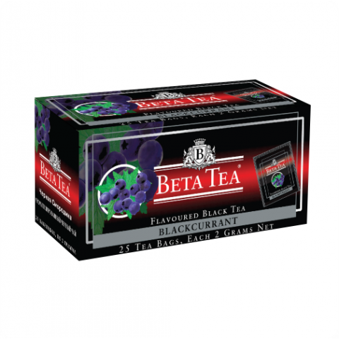 Чай черный Beta Tea Blackcurrant Смородина, 25х2г, пакетированный