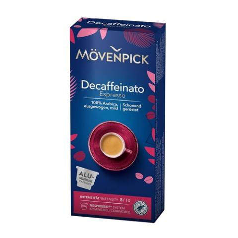 Кофе в капсулах Movenpick Decaffeinato Green cap, для Nespresso, 10 шт