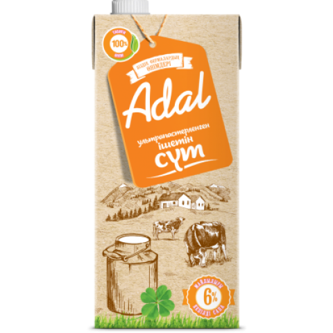 Молоко Adal "Продукты наших ферм" 6% жирности, ТВА, 925мл