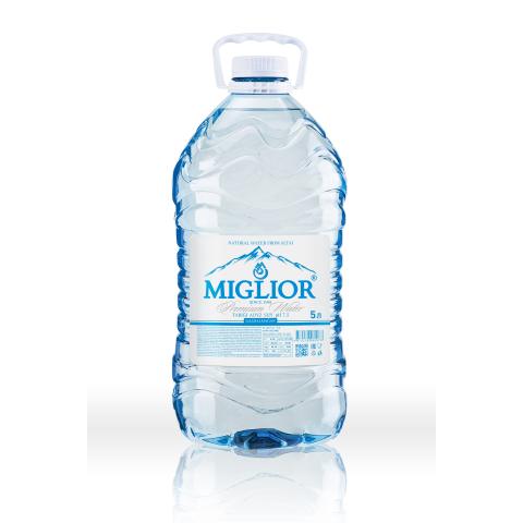Вода природная MIGLIOR без газа, 5л, пластик