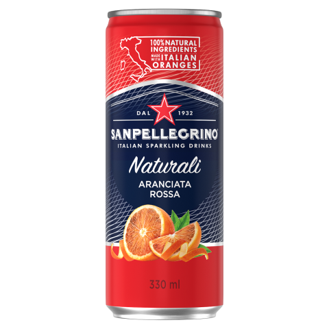 Напиток San Pellegrino Aranciata Rossa, красный апельсин, 0,33л, ж/б