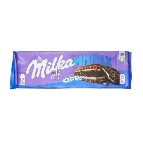 Шоколад молочный Milka Oreo, со вкусом ванили и печенья, 300 г