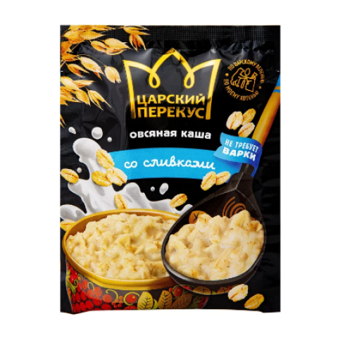 Каша Царский перекус овсяная со сливками, 35 г