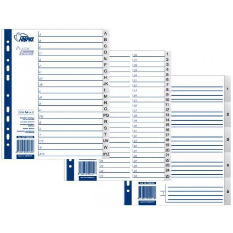 Разделители пластиковые А4, 1-10 (maxi), Forpus