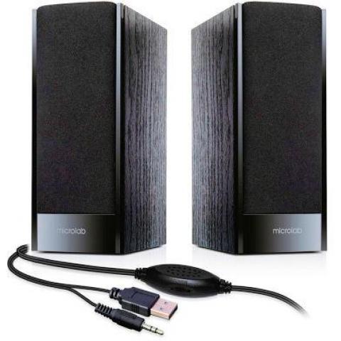Колонки для компьютера, 2 х 1,5 Вт, черный, Microlab B56
