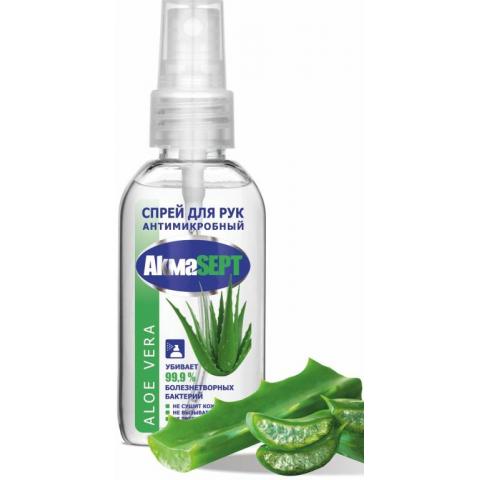Антисептик для рук, 50 мл, спрей, АКМАСЕПТ Aloe vera