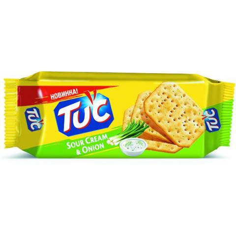 Крекер соленый TUC SOUR CREAM & ONION со вкусом сметаны с луком, 100 г
