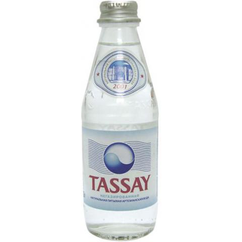 Вода минеральная TASSAY без газа, 0,25л, стекло