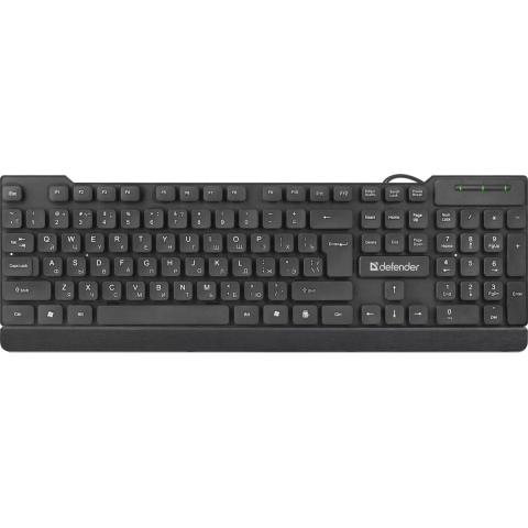 Клавиатура проводная Defender Element HB-190 USB RU, черный