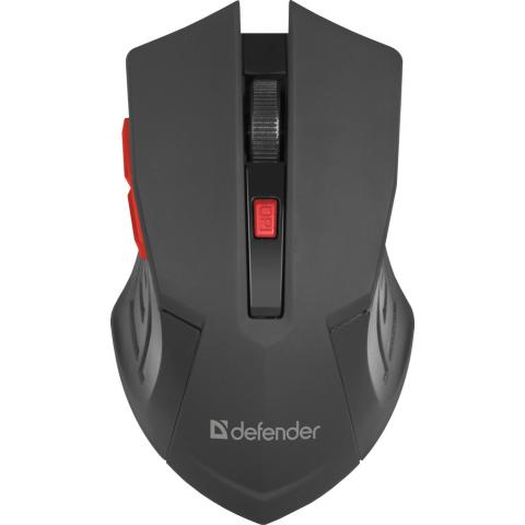 Мышь беспроводная Defender Accura MM-275, черный-красный