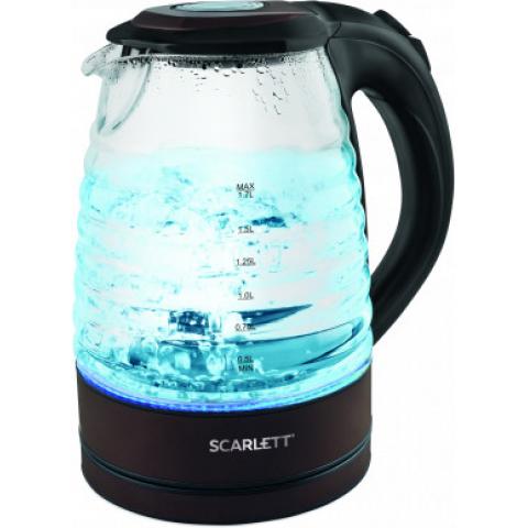 Чайник электрический Scarlett SC-EK27G97, 1,7л, 2200Вт, стекло